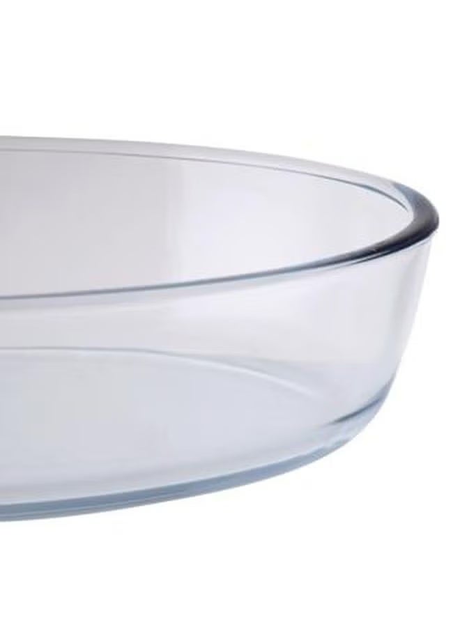 3-Piece Borosilicate Oval Glass Baking Tray Set Clear 1.6Ltr - 25.8x18x6cm - Image 3